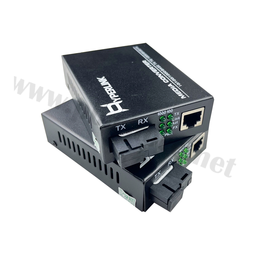 Media Converter 10/100/1000Mbps 25KM HYPERLINK เป็นอุปกรณ์แปลงและรับส่ง